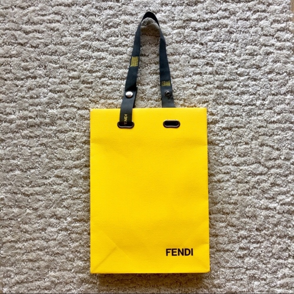 Authentic Fendi Shopping Bag in Yellow